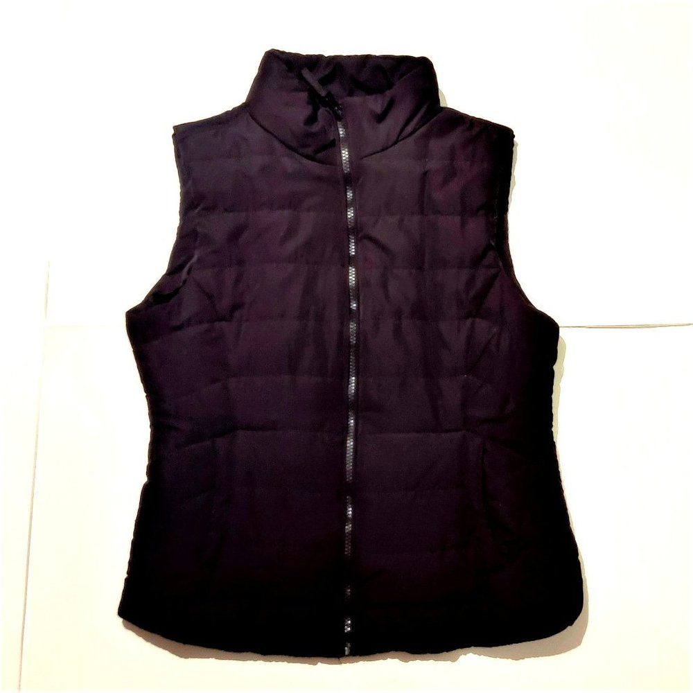 Aeropostale Women's Sleeveless Lightweight Puffy Vest Women's Medium Black Full
